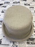 秋冬向けブリムハット（綾織リネンウール　ベージュ）
